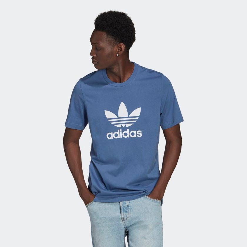 Adidas trefoil tee blue online